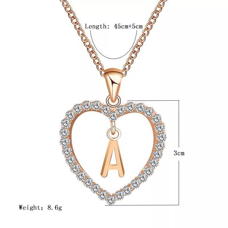 [BISA COD] Kalung Alfabet Titanium Fashion Kalung Huruf Rantai Huruf Liontin 26 hadiah Huruf Inggris