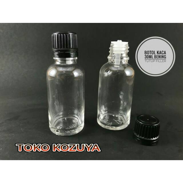 

BOTOL KACA BENING 30 ML TUTUP FILLER / TETES