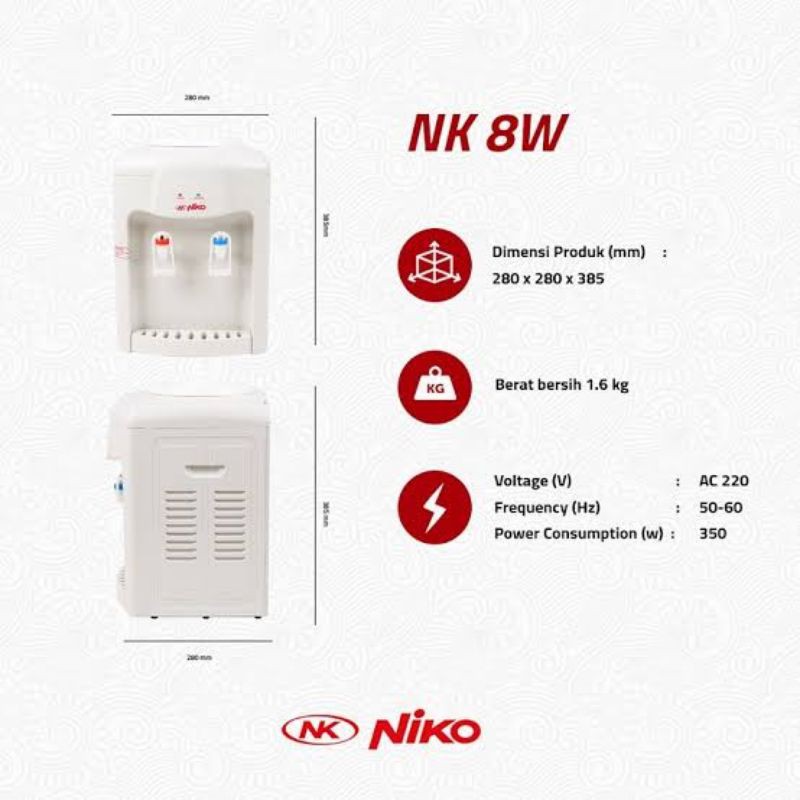 Niko Dispenser Meja Hot / Normal NK 8W