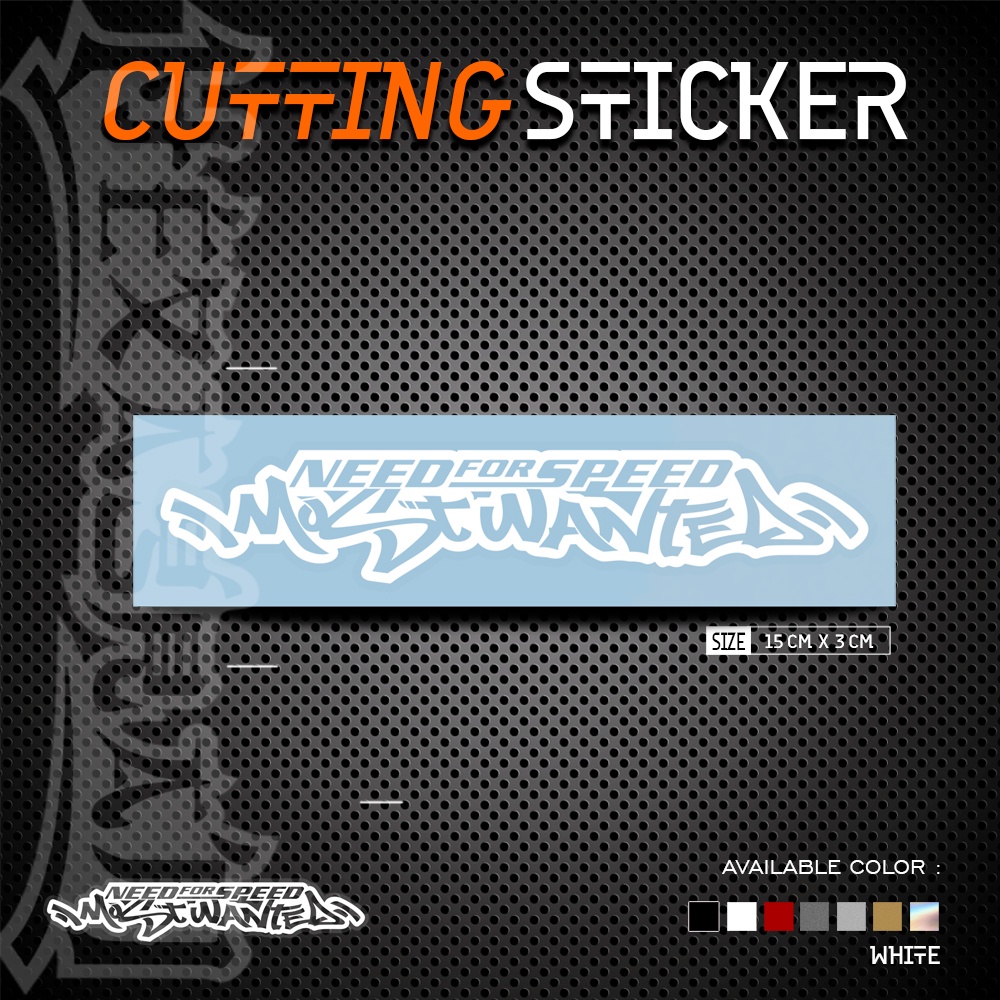 Cutting Sticker Need For Speed Most Wanted Outline Satu Warna | Stiker Cutting Need For Speed Most w