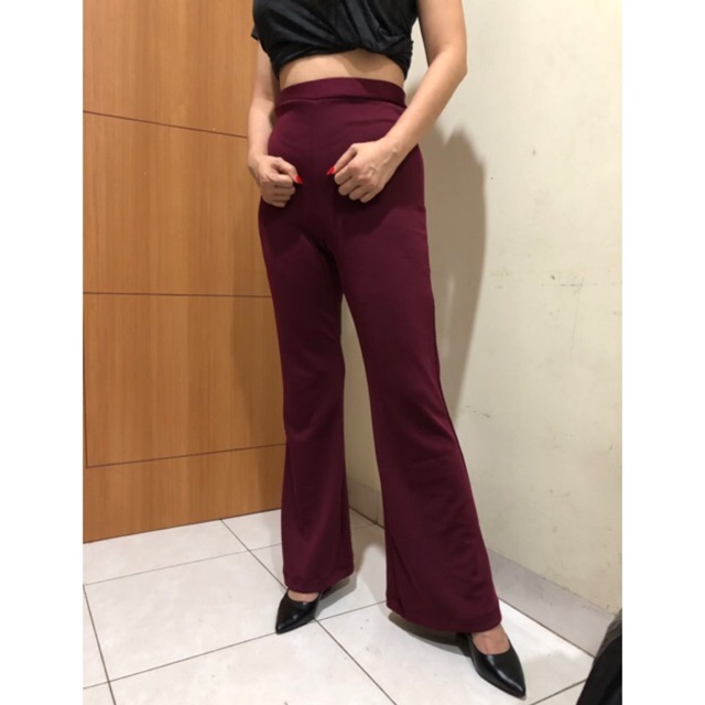 Vanesha Margaretta - 511# celana cutbray bell pants  Bahan Scuba / celana cutbray / palazo pants