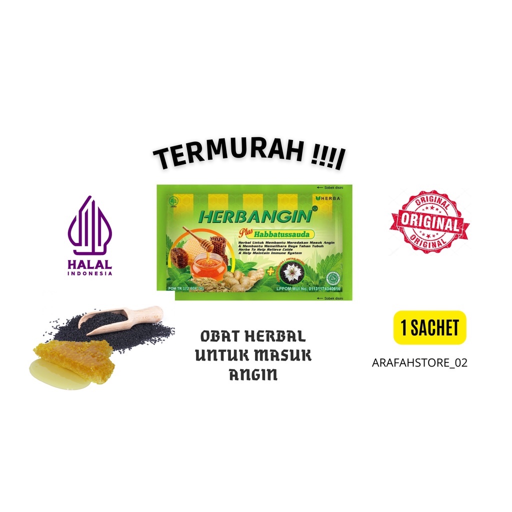 

Obat Herbal Herbangin Pereda Masuk Angin Plus Habbatusauda PER 1 SACHET