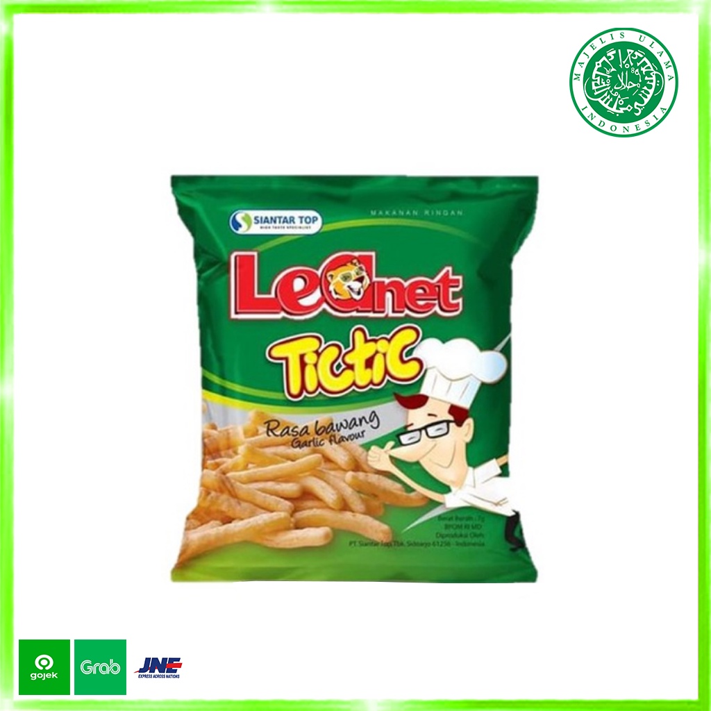 Leanet Tic Tic Bawang 7 g x 10 - Leanet TicTic / Snack TicTic Bawang