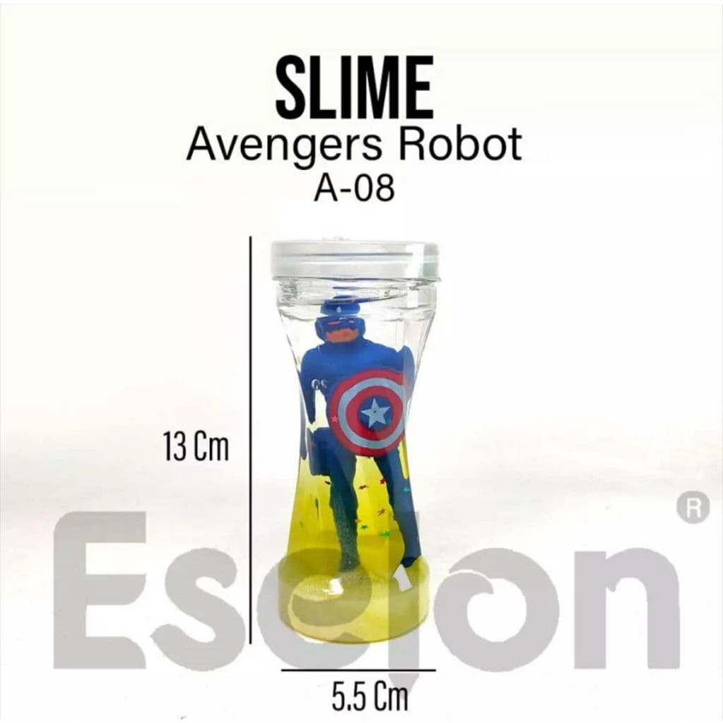 SLIME CLEAR DI TAMBAH MAINAN KARAKTER AVENGERS A08 IMPORT TERMURAH