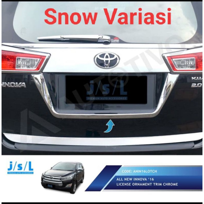 All New Innova Lis plat mobil belakang license ornament trim JSL