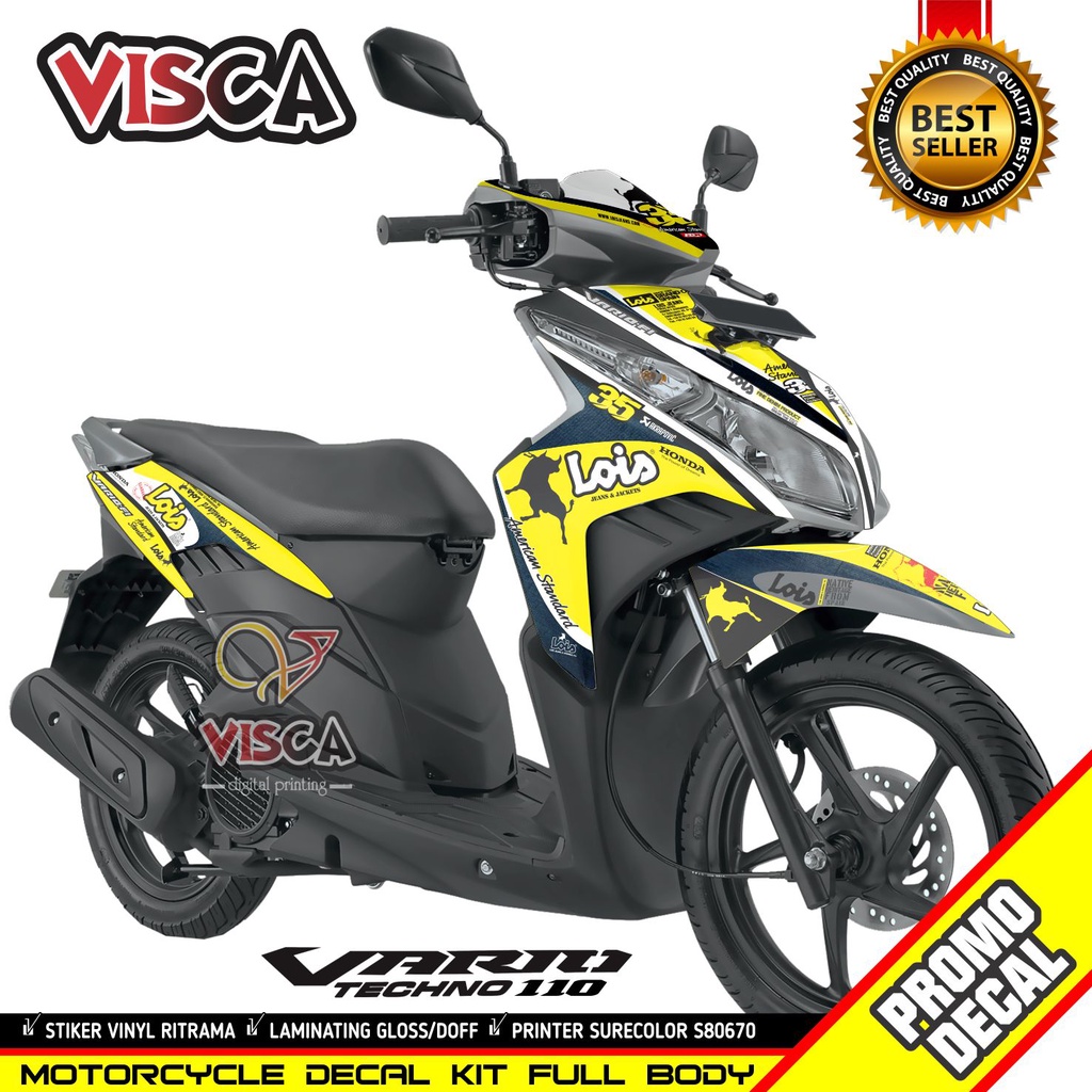 Decal Vario 110 Techno Full Body Stiker Vario 110 Techno Full Body Striping Vario 110 Techno Variasi
