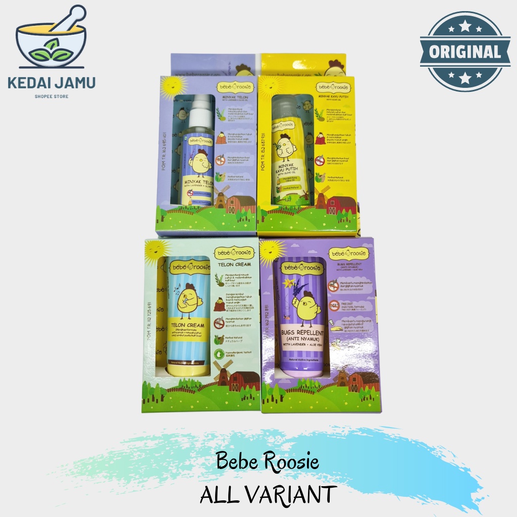Bebe Roosie ALL VARIANT (Telon Cream, MINYAK TELON, MINTAK KAYU PUTIH, Bugs Repellent) Original