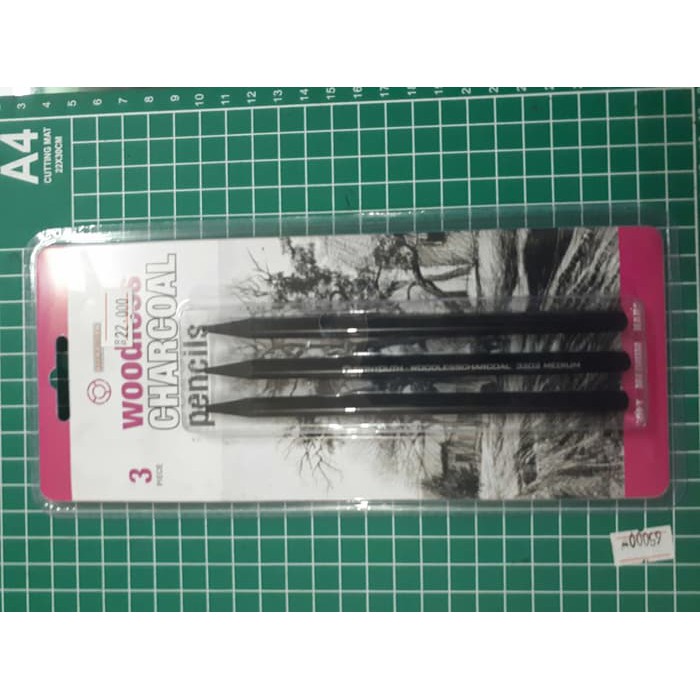 pinsil sketsa gambar woodless charcoal