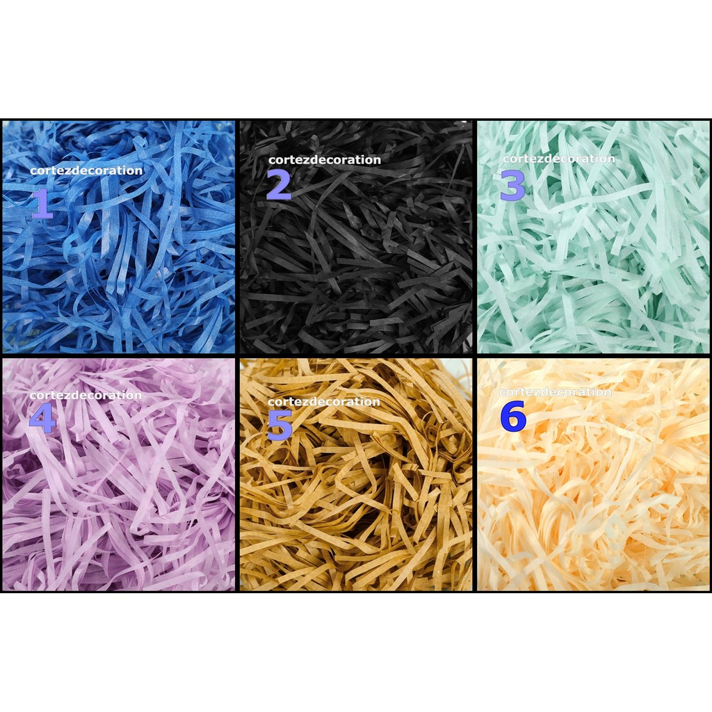 [1 Kg] Shredded paper kertas potong alas kado Gift Box Filler hampers kertas cacah isian parcel 1KG