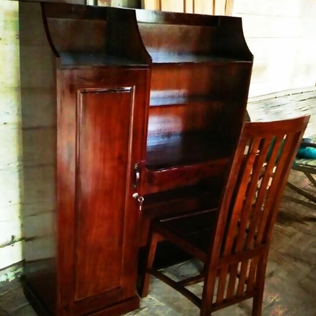 Meja Belajar Anak Meja Kursi Rak Buku Kursi Meja Belajar Bahan Kayu Jati Buatan Jepara