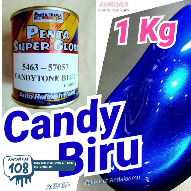

Cat Penta Super Gloss Candytone Blue 1Kg Biru Candy Tone / Transparan Motor Mobil Sepeda Duco Duko Diko Semprot Kendi Kenditon 1 Kg Kilo