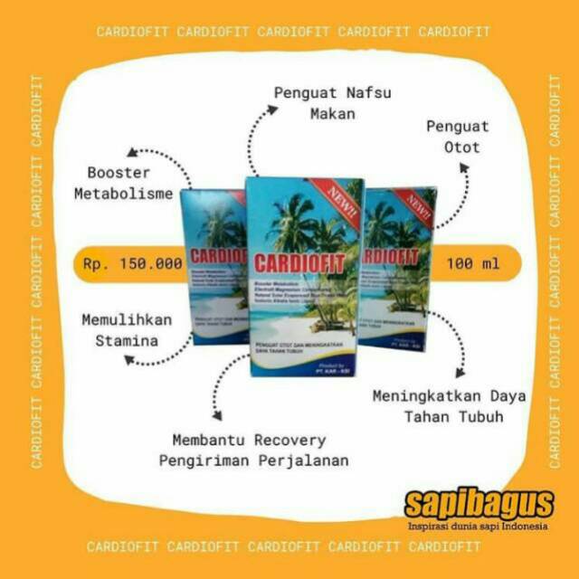 Cardiofit injeksi untuk sapi 100 ml vitamin dan mineral