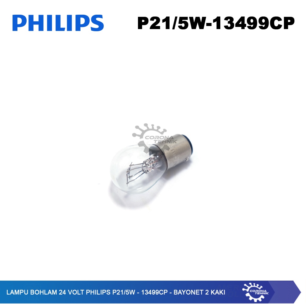 Bayonet 2 Kaki - Lampu Bohlam 24 Volt Philips P21/5W - 13499CP