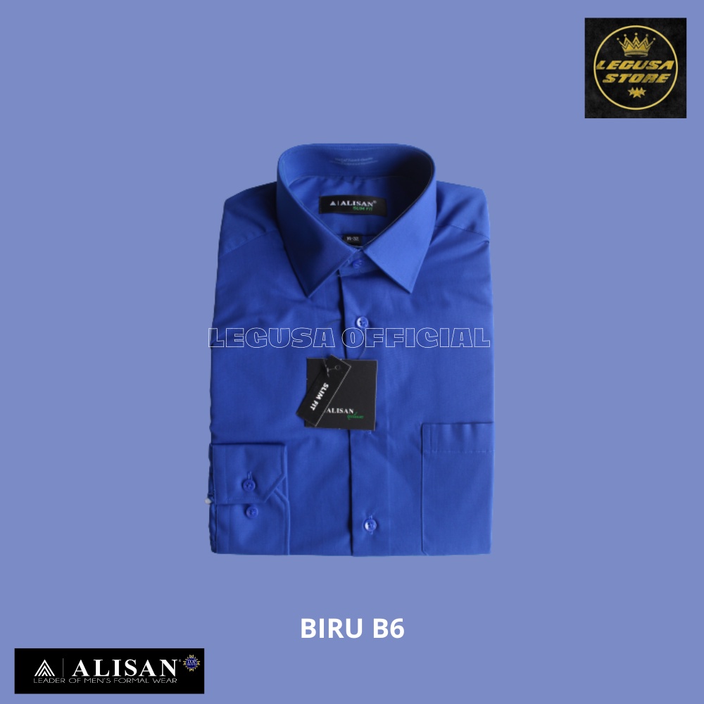 Alisan Lengan Panjang SLIMFIT Polos Kemeja Alisan Pria Formal Original Kemeja Alisan Lengan Panjang Kemeja Alisan Pria Kemeja Kerja