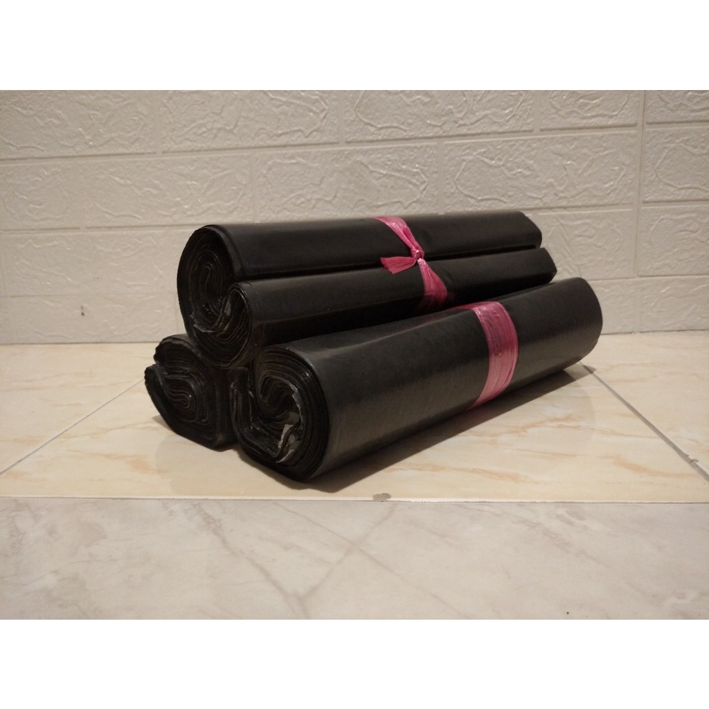 Plastik Untuk Packing Polymailer Warna Hitam 25x35 isi 100 pcs Tebal