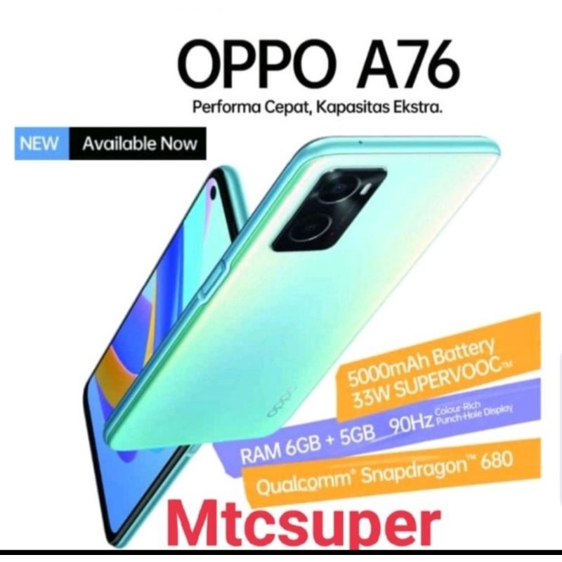 OPPO A76 6/128 GARANSI RESMI