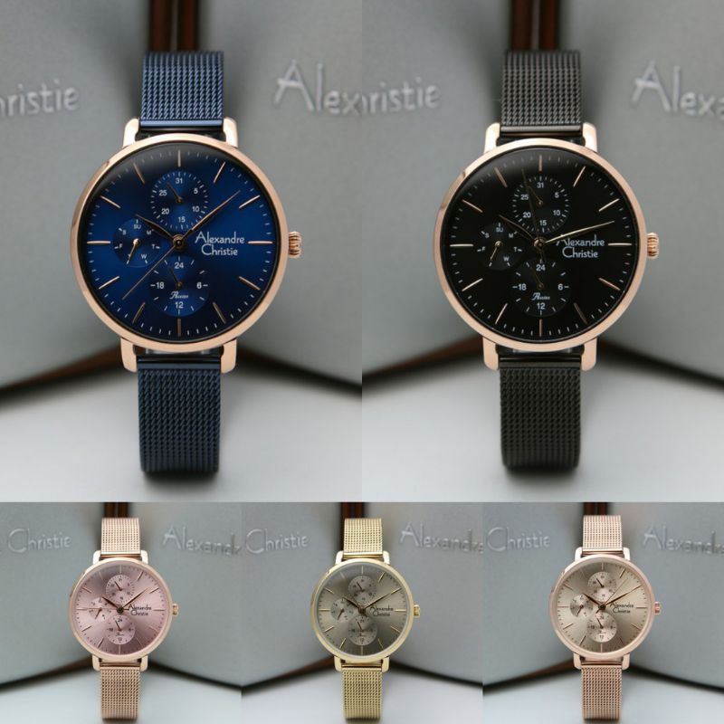 JAM TANGAN WANITA ALEXANDRE CRISTI AC2916/Ac2916 TALI PASIR ORIGINAL