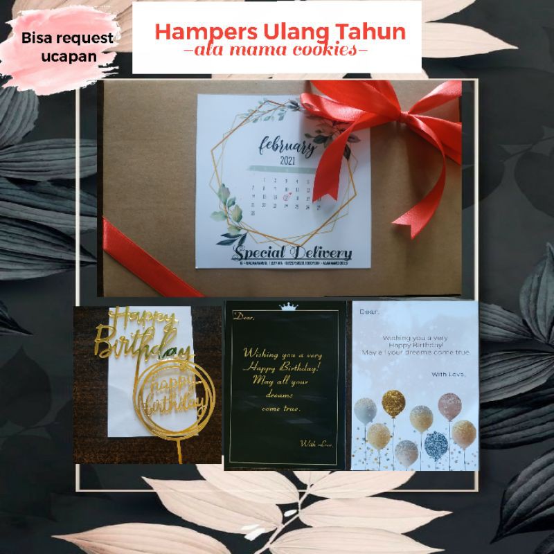 Hampers Birthday/ Hampers ulang tahun brownies coklat free kartu ucapan asal Kupang-NTT