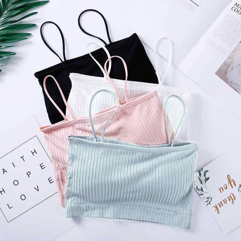 BH Import Tanpa Kawat Bralette Kemben Rajut Crop Top