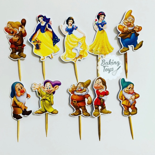 Snow White / Putri Salju Topper Cupcake Birthday / Hiasan Kue Ulang Tahun