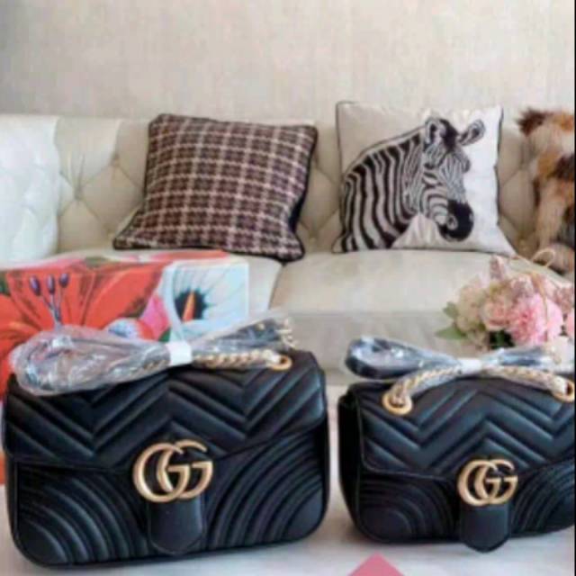 TAS GUCCI MARMONT MATELASSE IN FAUX CALFSKIN LEATHER ,SEMI PREMIUM