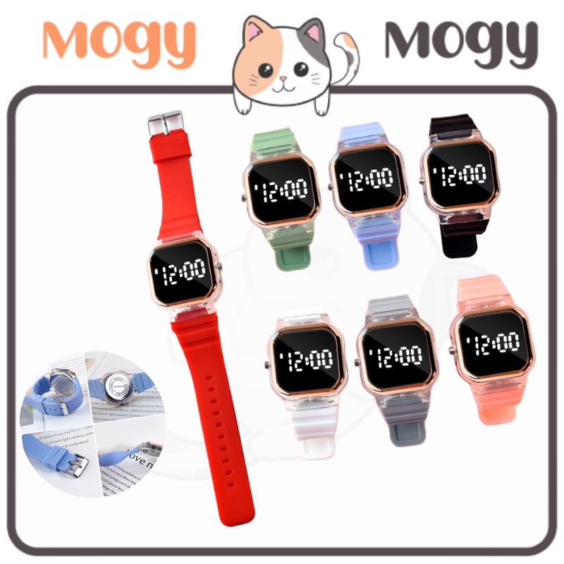 MOGYMOGY J186 Jam Tangan Rubber Digital Jam Tangan Fashion Wanita Jam Tangan Display Led