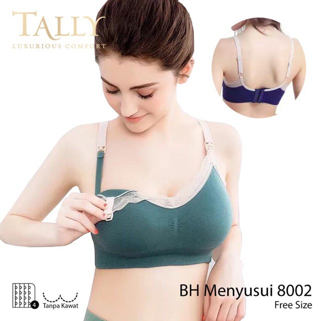 Tally 8002 Bh Menyusui Bra Nursing Maternity Busa Tanpa Kawat