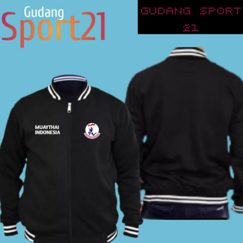 jaket baseball MUAYTHAI INDONESIA logo dada jaket MUAYTHAI INDONESIA
