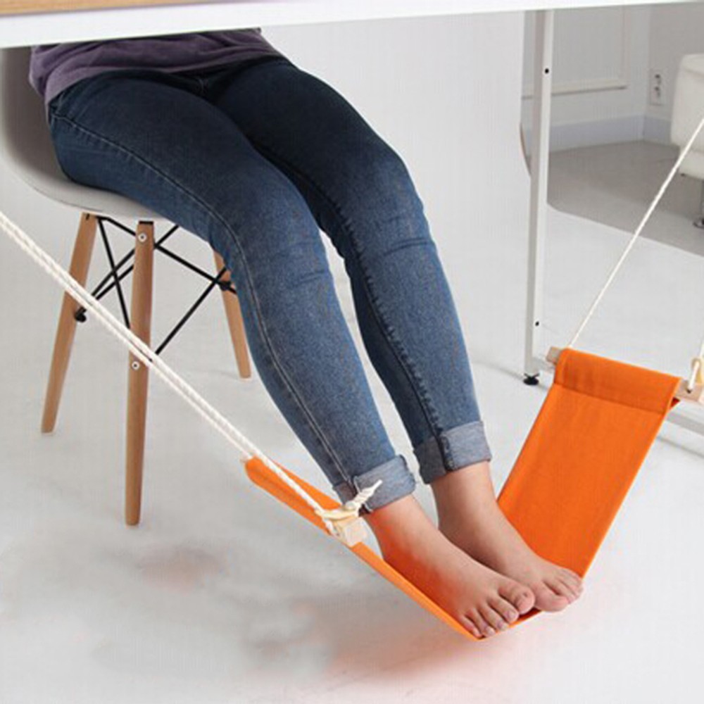 Mini Hammock Tablet Foot OMHALUOR Rest / Pijakan Kaki Meja - Orange