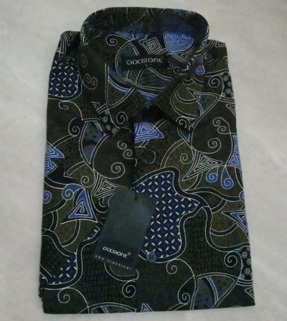 Kemeja Batik Pria Lengan Pendek Bs58 Katun Motif Modern Dixmont Semi Slim Fit Premium