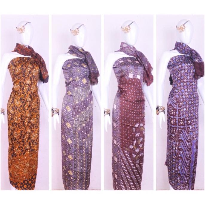 Bahan sutra gamis kain batik pekalongan ikat kebaya terusan rok abaya