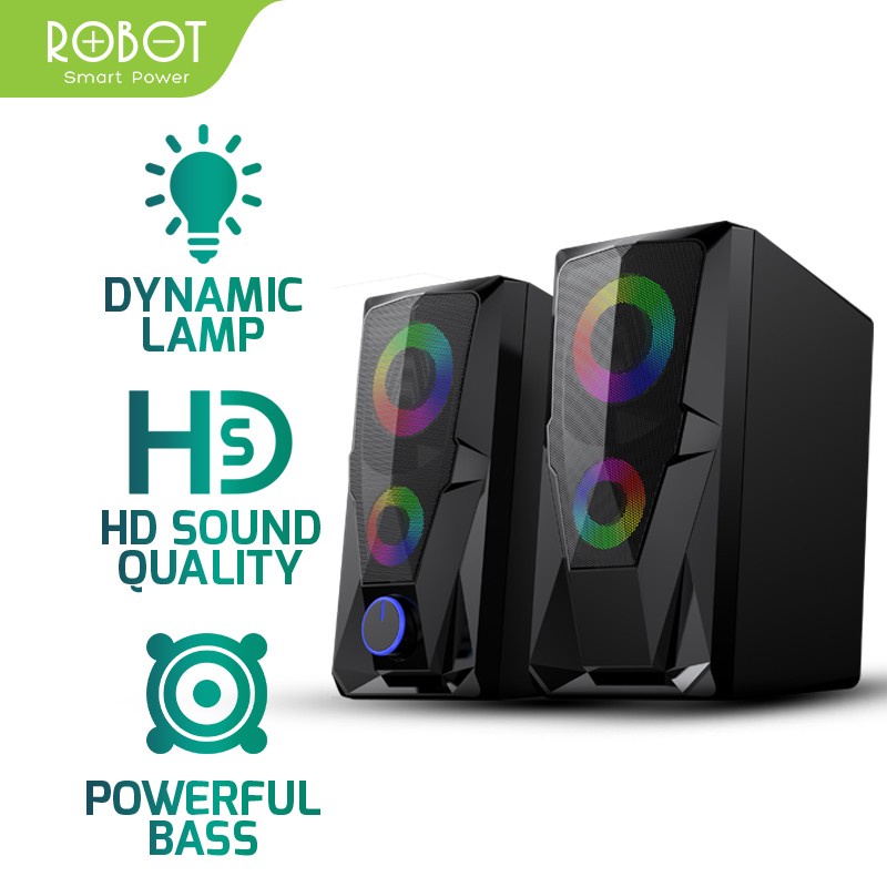 Robot RS200 Speaker E-Sports Gaming Black for PC Laptop &amp; Smartphone ORI