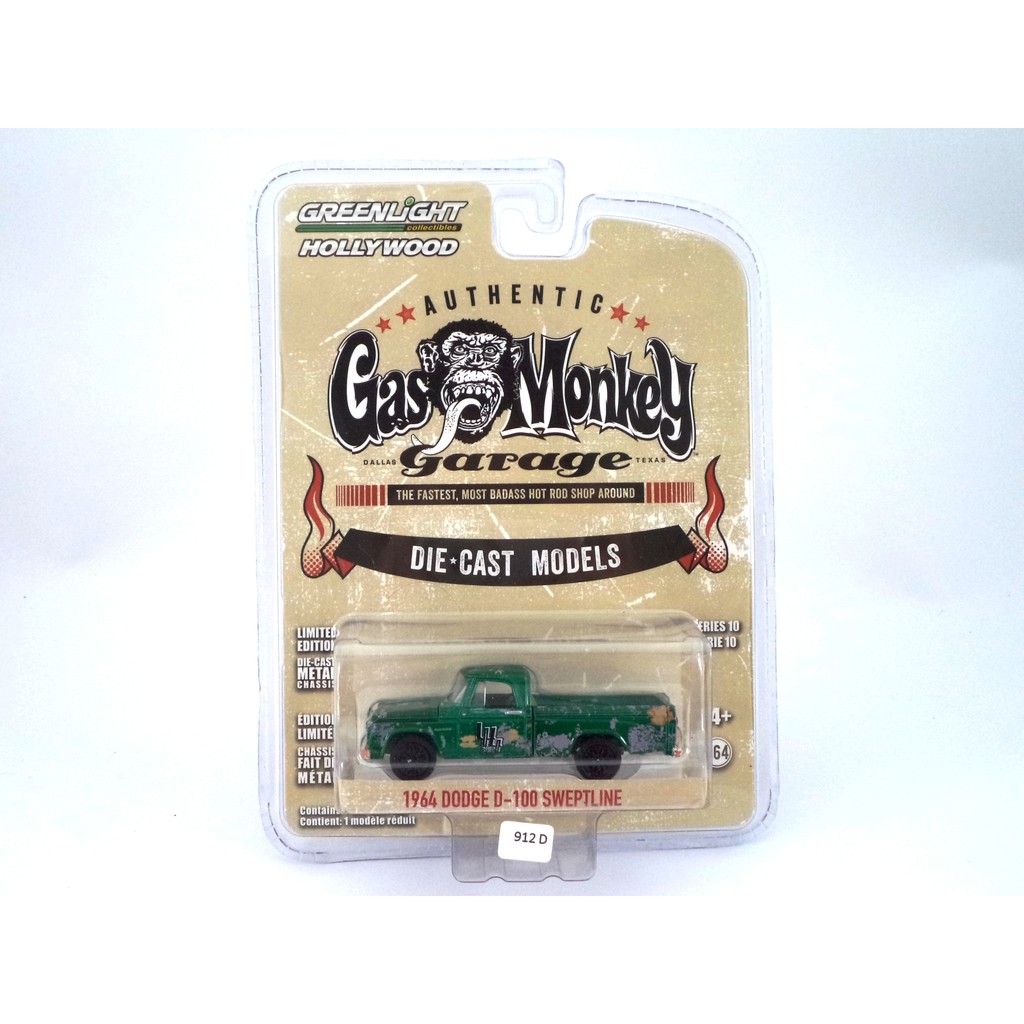 GREENLIGHT GREEN MACHINES GAS MONKEY GARAGE DODGE D-100 SWEPTLINE
