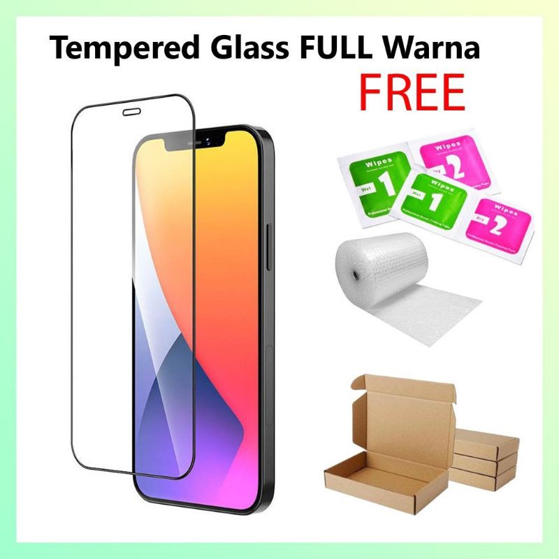 Tempered glass full harga grosir all tipe oppo /vivo /realme /iphone /samsung