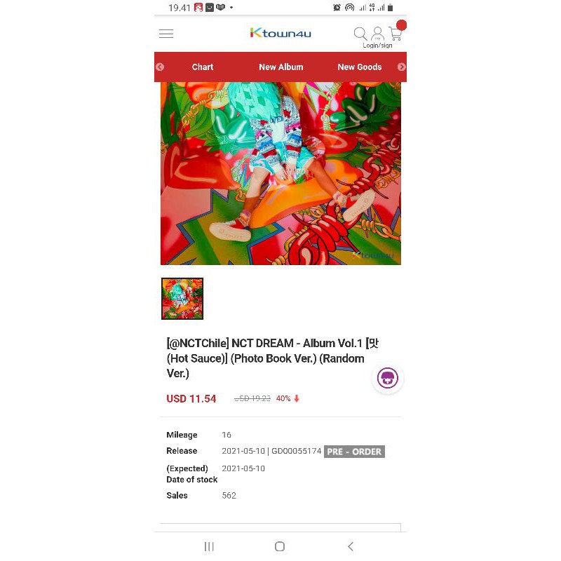 [ Open PO ] Album NCT dream - Album Vol.1 [Hot Sauce] (PhotoBook Vers ) Random Vers