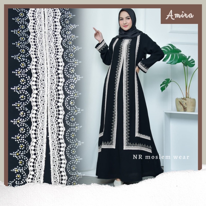 GAMIS HITAM WANITA DEWASA , ABAYA ARAB