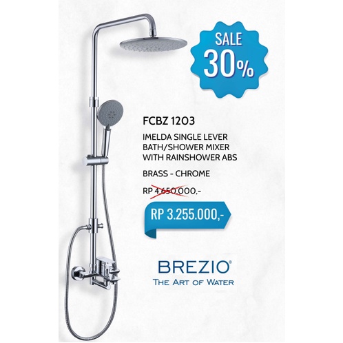 SHOWER TIANG COLOUM SET BREZIO FCBZ 1203 KERAN MIXER PANAS DINGIN