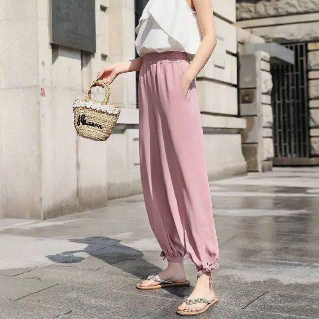 JASMINE PANTS CELANA PANJANG WANITA SANTAI MOSCREPE HITS SELEBGRAM TERLARIS BAGGY PANT GROSIRR31