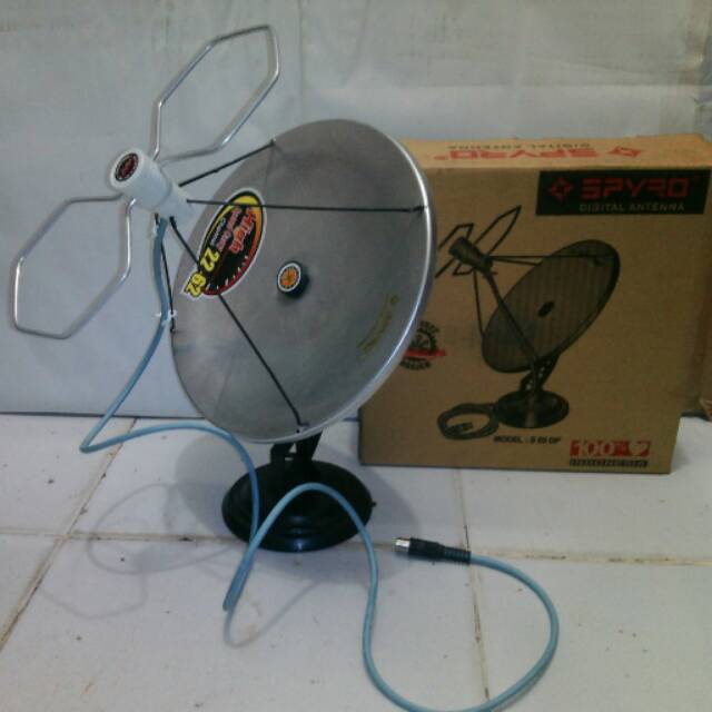 ANTENA TV MINI PARABOLA SPYRO  S 09 DP PUTIH