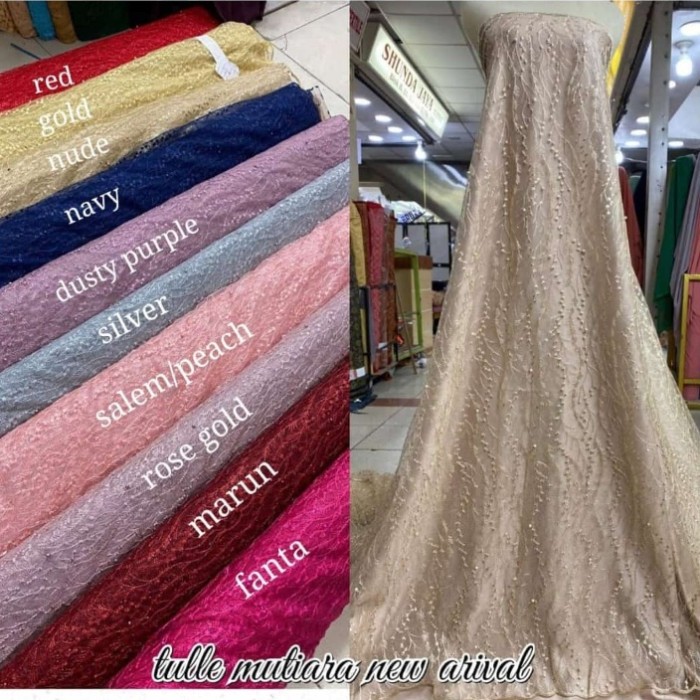 KAIN TILE AKAR  PADI MUTIARA GLITER / BAHAN TILE AKAR MUTIARA / KAIN BRUKAT AKAR MUTIARA / BAHAN KEBAYA / ATASAN WANITA / DRESS