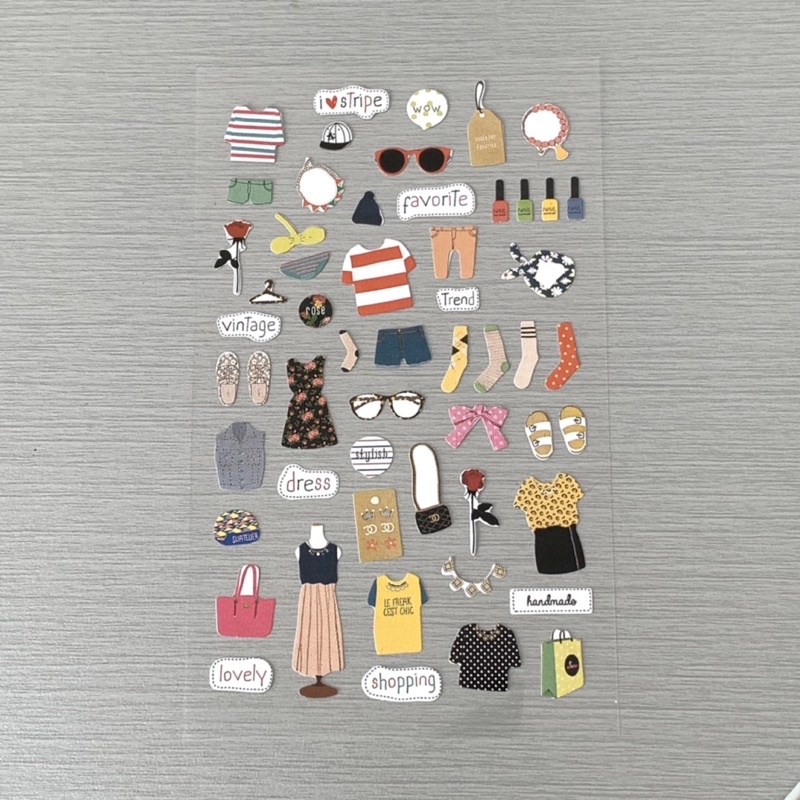 

1 lembar stiker outfit / 1 pcs outfit n stuff sticker