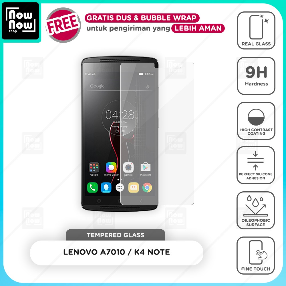 Tempered Glass Anti Gores Lenovo A7010 / K4 Note Screen Guard Protector 9H Kaca Temperglass