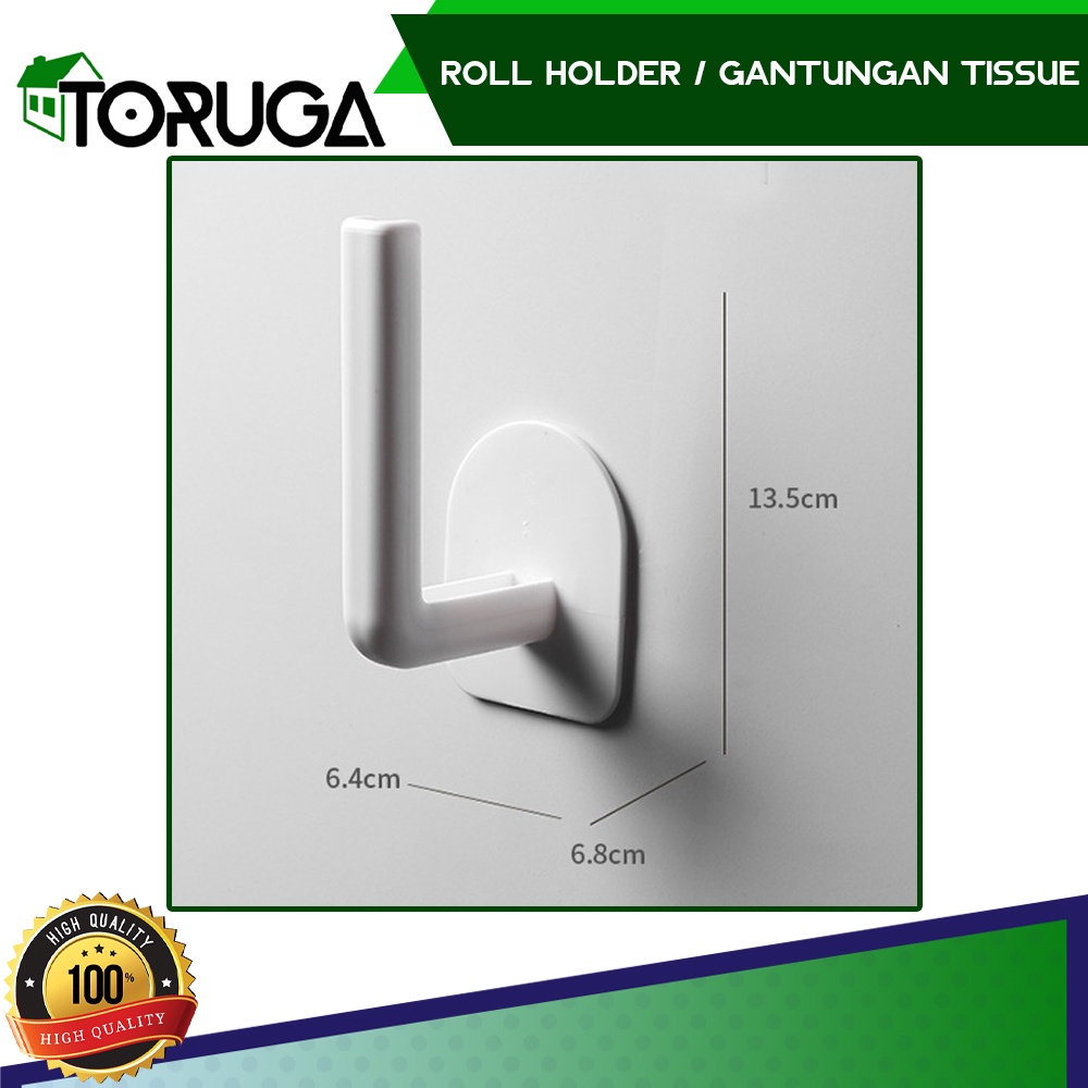 Gantungan Kain Lap Roll Tempat Tisu Dapur Tempel Dinding Holder Tissue Gulung Serbaguna