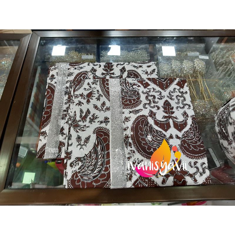 Sepasang Jarik Pengantin INSTAN/ LEMBARAN, Motif Semen Putih