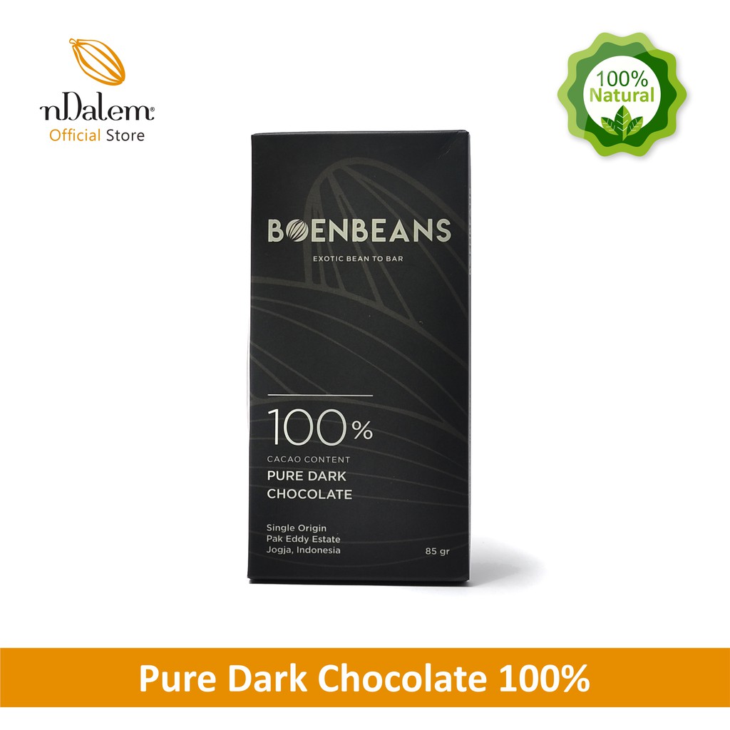 

Cokelat nDalem Coklat Hitam Original Boenbeans Dark Chocolate 100% No Sugar Premium Diet Keto Vegan