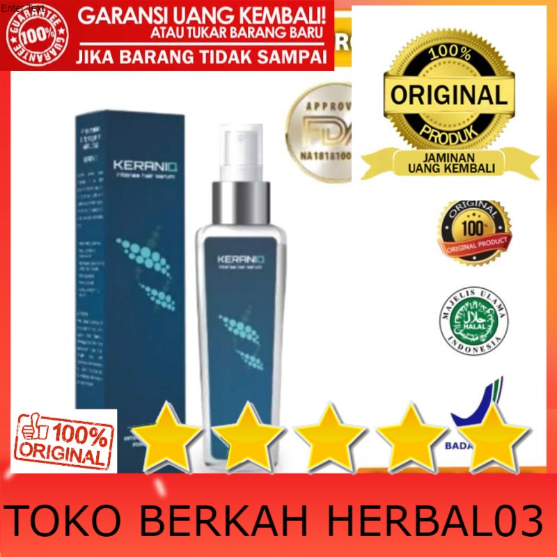 100% ASLI BAYAR DI TEMPAT (COD) Keraniq Hair Serum Obat Penumbuh Rambut Alami ® Penyubur Sel Sel Ram