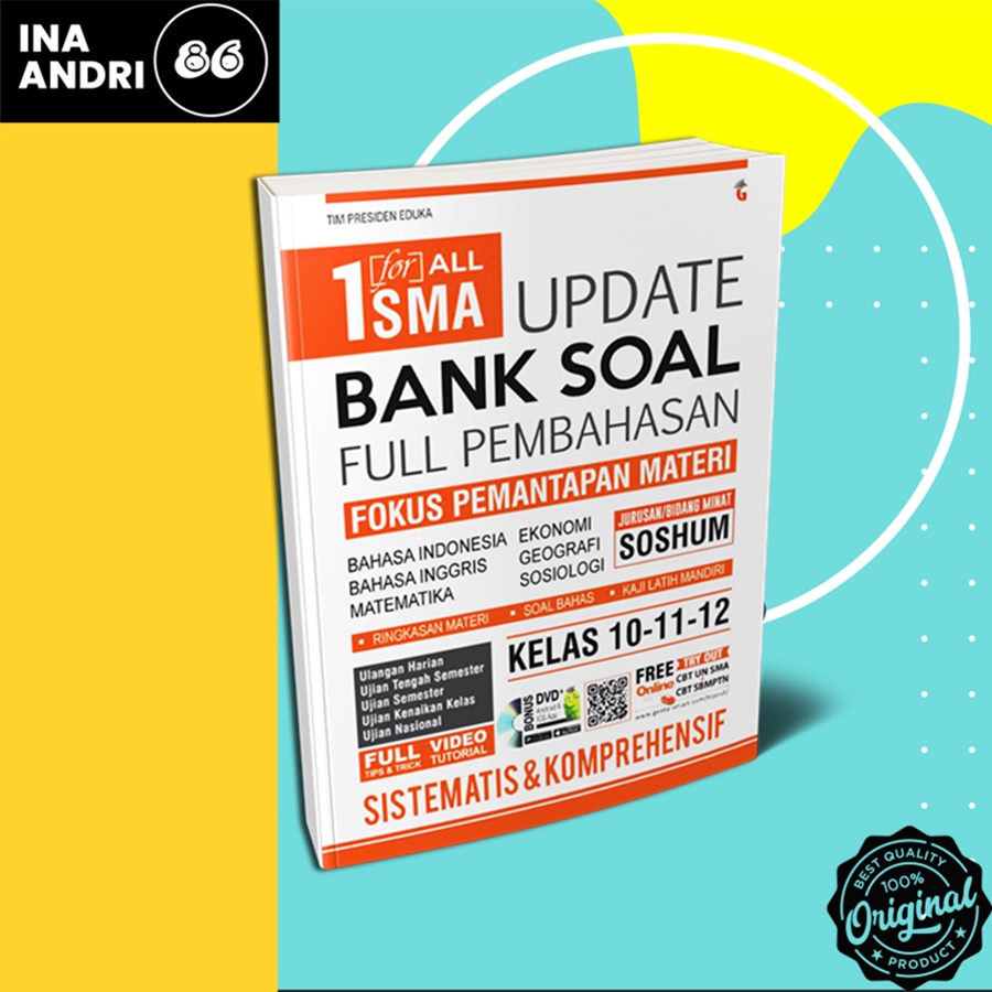 

BUKU PELAJAR SMA 1 FOR ALL UPDATE BANK SOAL FULL PEMBAHASAN SOSHUM 10,11,12