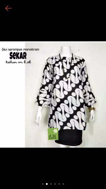 Blus terompet syakila sekar monochrome