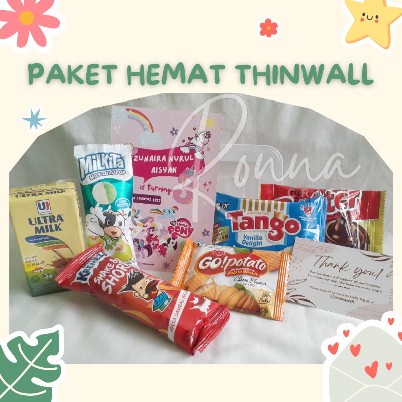 

HAMPERS SNACK THINWALL HEMAT / SNACK ULANG TAHUN / BINGKISAN ULTAH THINWALL/ SNACK SOUVENIR ACARA ULANG TAHUN