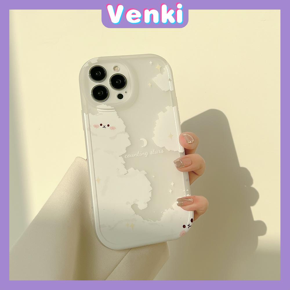 iPhone Case Clear Case Frosted Soft Thick TPU Airbag Shockproof Full Coverage Protection Camera Clouds Bear Cute For iPhone 13 Pro Max iPhone 12 Pro Max iPhone 11 iPhone 7 Plus